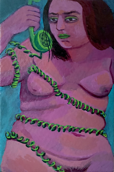 Lindsey Jean McClean, Cord , 2022, Watercolour on paper, 6.5 x 9.5cm, Janet Rady Fine Art