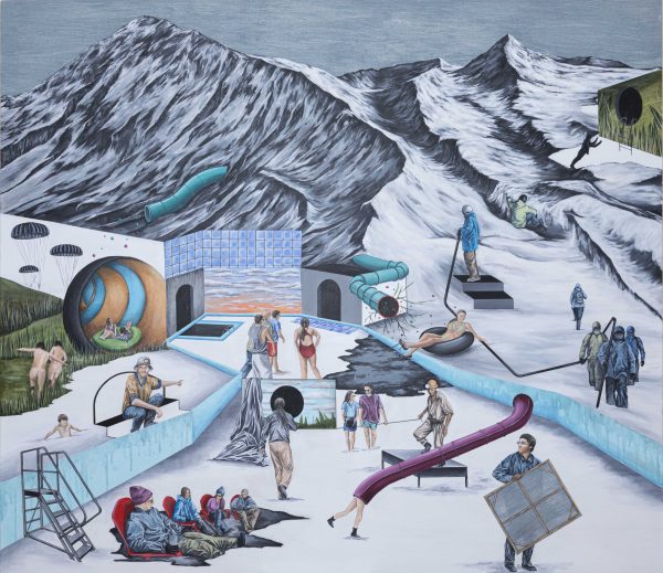 Jinoos Misaghi, Untitled, 2021, Acrylic on canvas,130x150cm 32-65 Janet Rady Fine Art