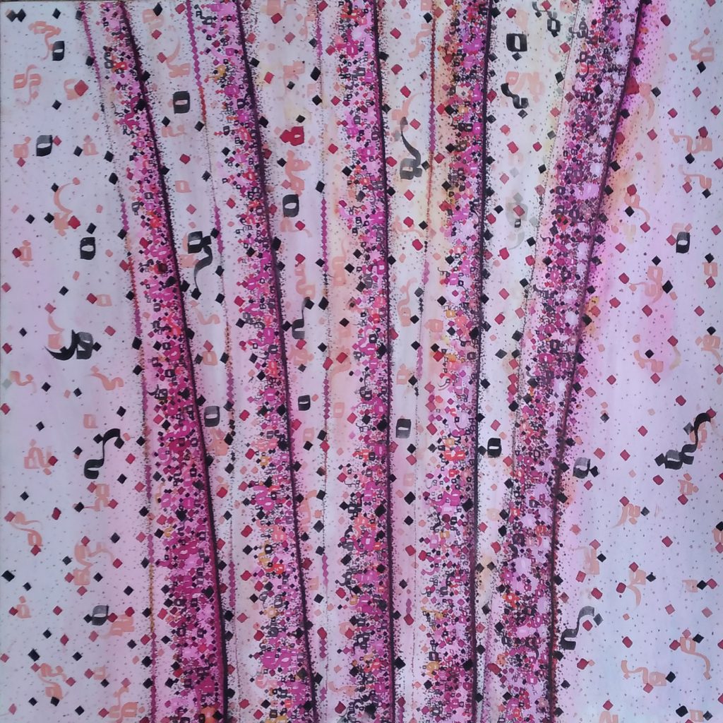 Padideh Dehdari, Untitled, 2018, Ink on canvas, 22-20 Janet Rady Fine Art