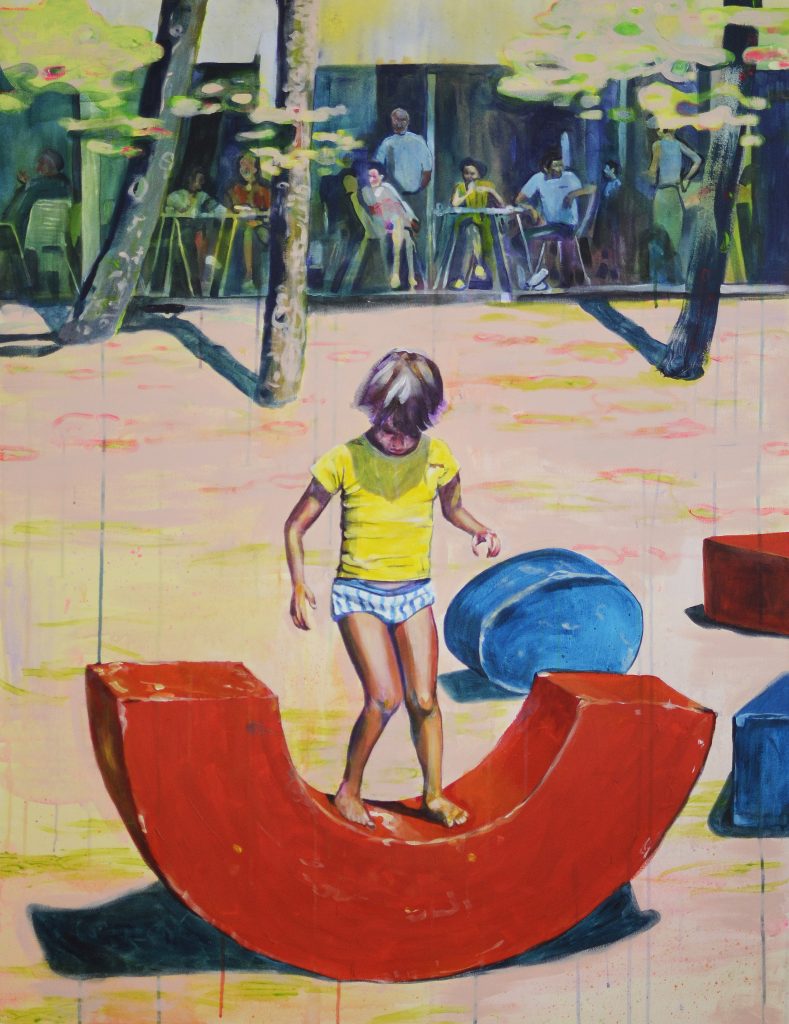 Daniel Freaker, The Stranger 2021, Acrylic on canvas, 130x100cm Janet Rady Fine Art