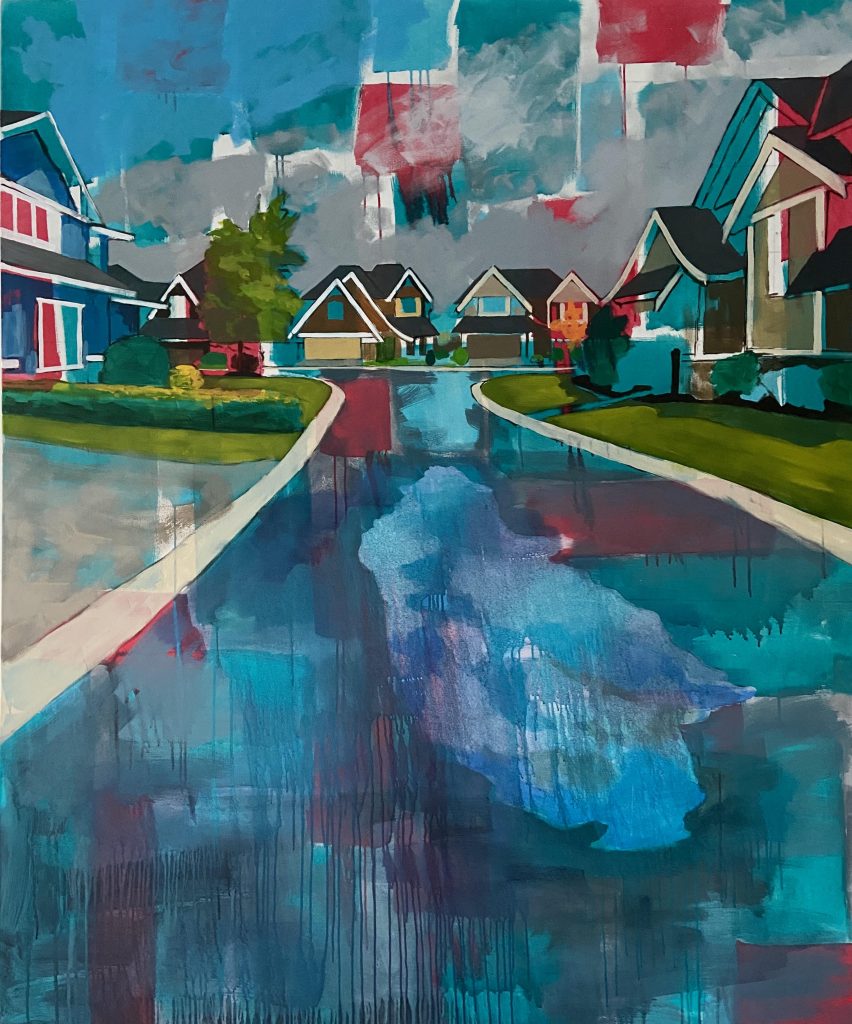 Adam Lowenbein, Street, 2020, Acrylic on canvas, 182.9 x152.4 cm Janet Rady Fine Art