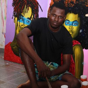 Theophilus Tetteh in his Accra studio