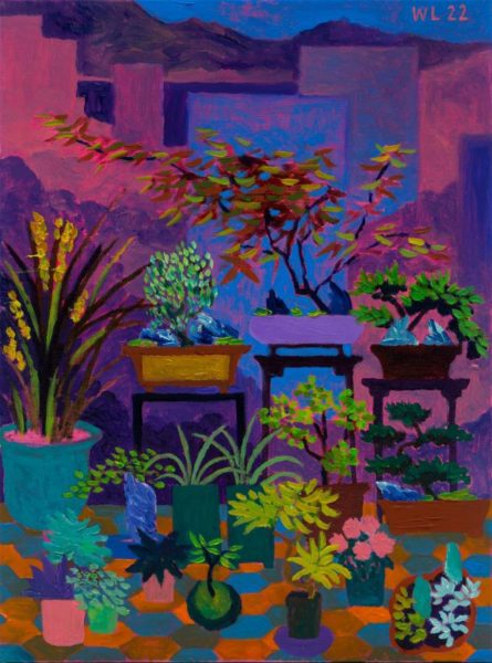 William Lim, The Gift of Plants, 2022, Oil on canvas, 104.1 x 77.5 cm Janet Rady Fine Art