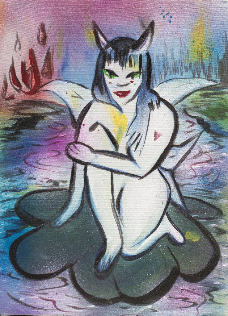 Shaqayeq Ahmadian, The Holy Fire of Hope, 2022, 35x25cm Janet Rady Fine Art