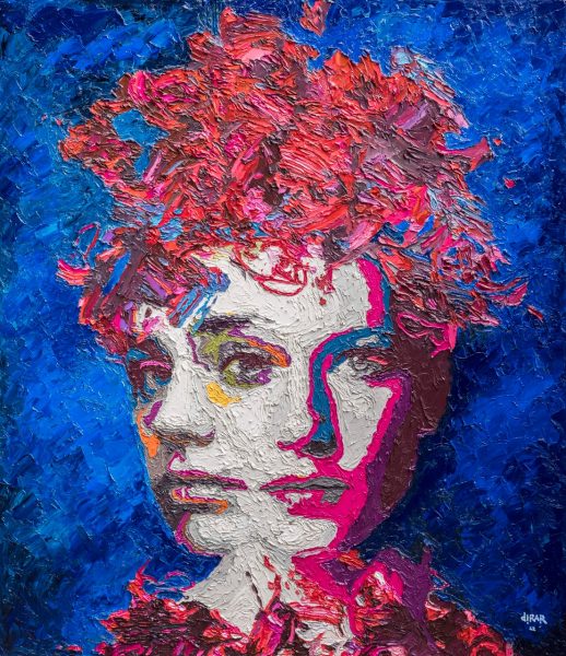 Hossam Dirar, Myself and Me 14, 2022, Oil on canvas,150x130cm Janet Rady Fine Art