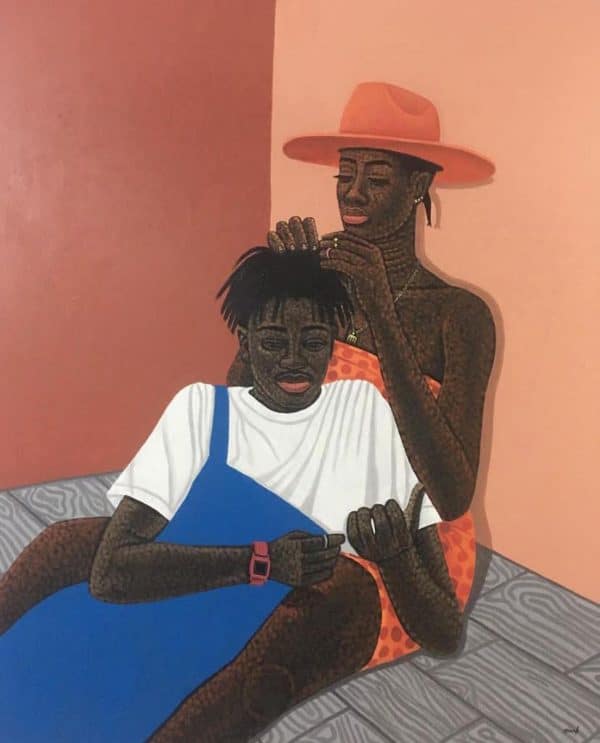 Osman Salifu, Love is Beautiful, 2022, Acrylic on canvas 152.4x119.4cm Janet Rady Fine Art