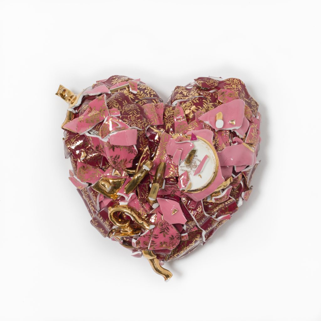 Heart Pink and Burgundy, 2022